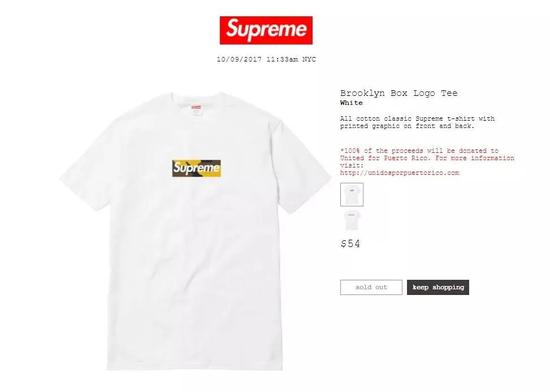 Supreme x 村上隆联名"慈善"Bogo T恤,明天发