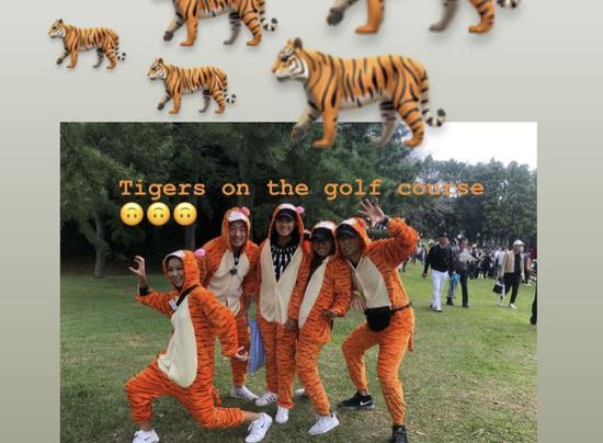LPGA美女球员也追星 谁还不是个追星女孩了|多图