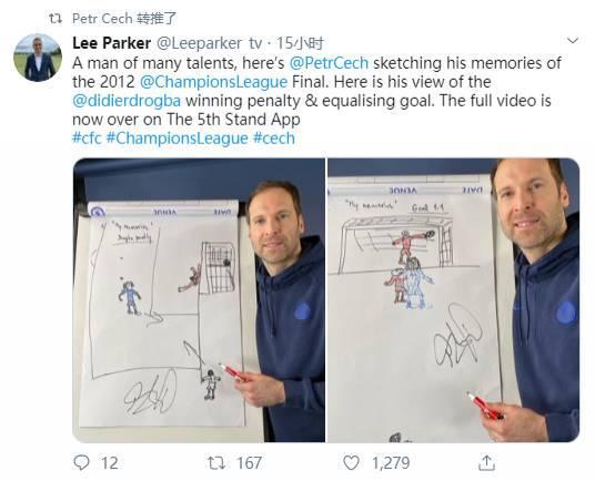 灵魂画手！切赫描绘2012年欧冠决赛 德罗巴绝平