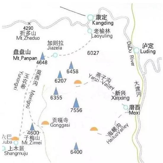 d1:成都—雅安—二郎山—瀘定—康定—老榆林—電站—格西草原