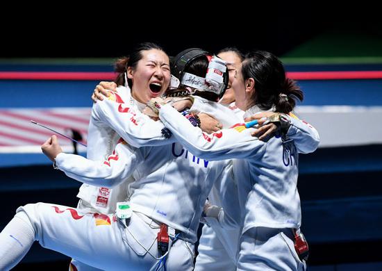 2016年里约奥运会中国女子重剑队摘得银牌