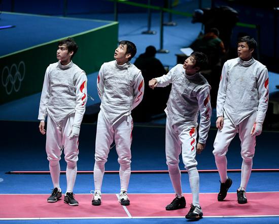 2016年里约奥运会中国男子花剑队获得第五名