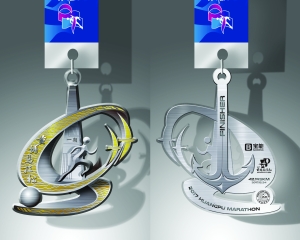 黄埔马拉松完赛奖牌效果图