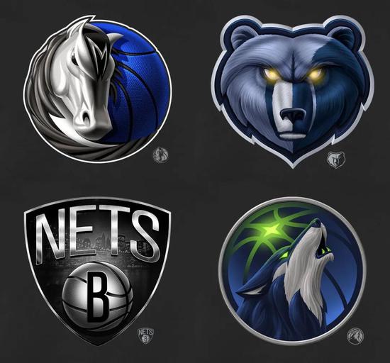 一组3D风格的球队LOGO!这波有点帅!_NBA_新浪竞技风暴_新浪网
