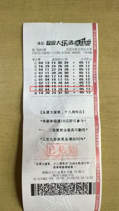 老彩民30元擒大乐透2072万 奖金主要用来养老