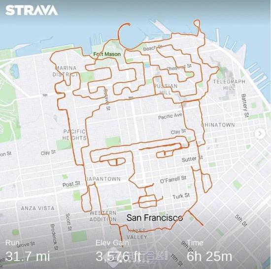 65公里的蝎子32公里的小猪 大神秀各式创意跑步轨迹