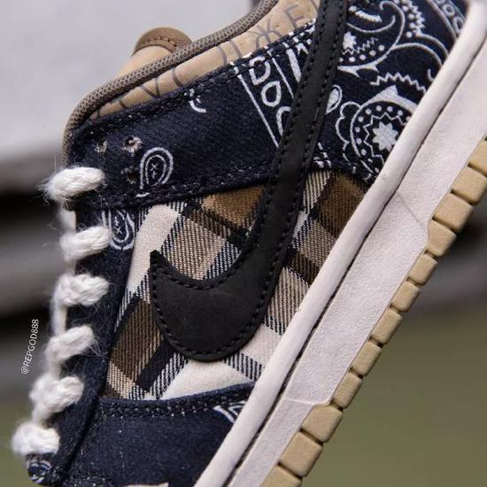 Travis Scott x Nike Dunk SB Low 细节曝光