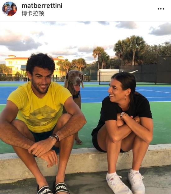 贝雷蒂尼与女友汤姆贾诺维奇(图/球员社交媒体)