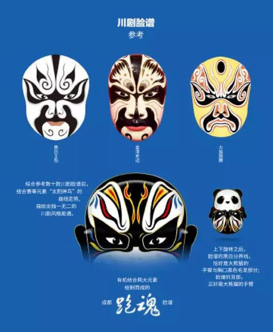 想到要把熊猫和脸谱合二为一,突然之间,我们的设计狮眼光独到回来后接