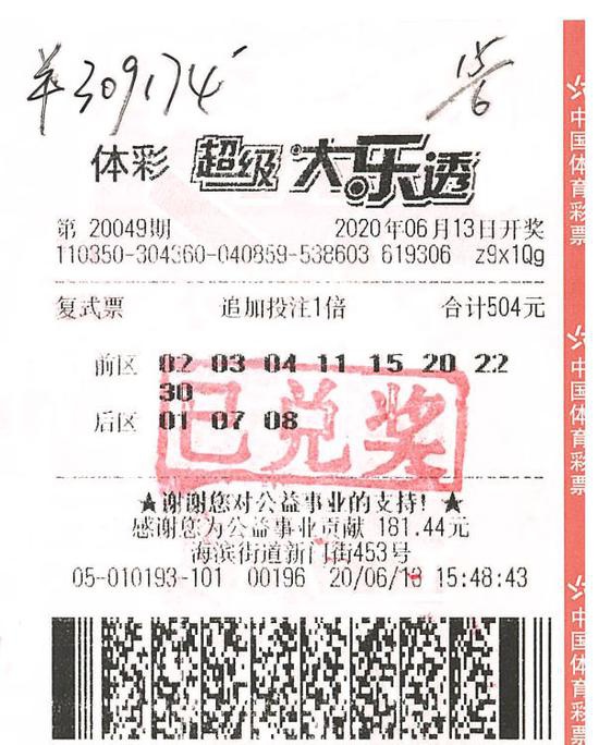生意人10元机选揽体彩500万 一举扭转生活困境