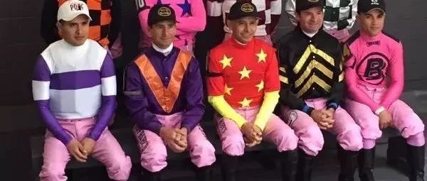 骑师们都身穿粉色马裤支持慈善