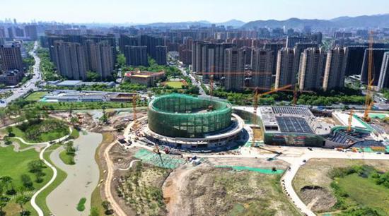 大运河亚运公园初现雏形 亚运乒乓球赛场轮廓初