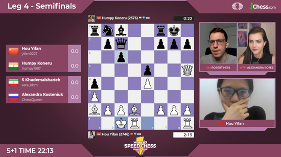 女子SpeedChess大奖赛第四站 侯逸凡第三纽克冠军