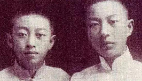 图：少年吴清源与兄长