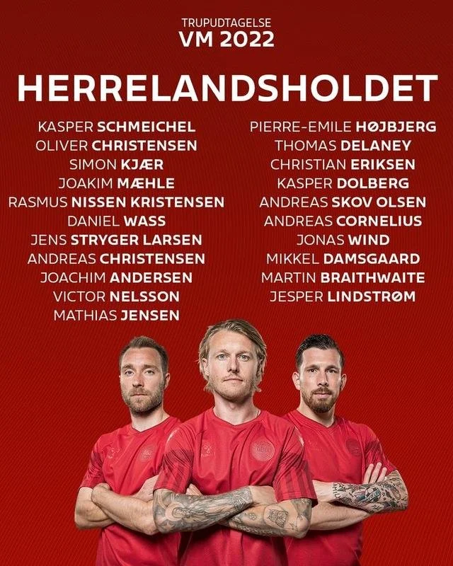 丹麦世界杯21人名单：埃里克森入选 剩余5人本周揭晓！