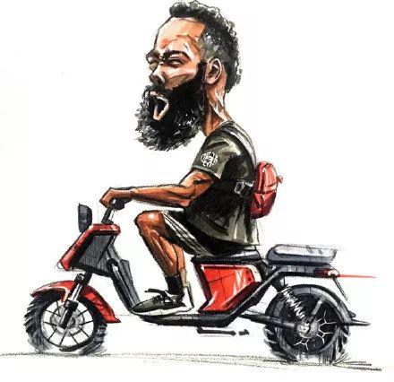 最后还是提醒哈登 道路千万条,安全第一条 行车不规范,球迷笑出泪