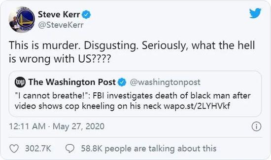 我无法呼吸！詹姆斯为被暴力执法致死黑人发声