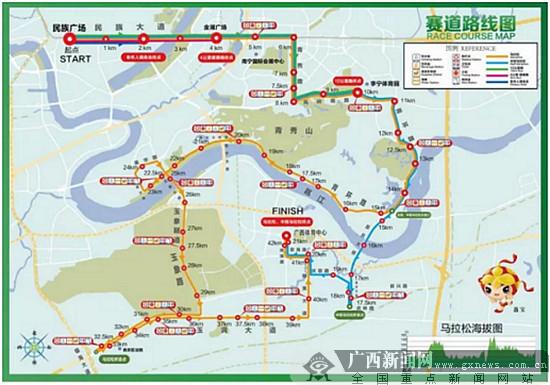 比赛路线。南宁市交通运输局供图