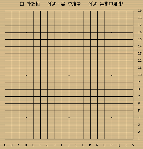 李维清执黑211手中盘胜朴廷桓