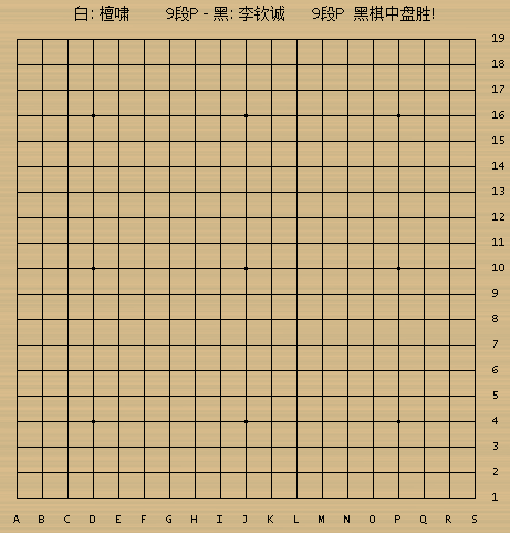 李钦诚执黑257手中盘胜檀啸