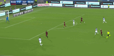 意甲次轮佩里西奇左边路下底助攻