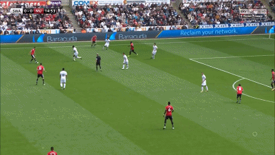 瓦伦西亚在这次进攻中的跑位