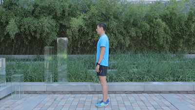 高抬腿单足跳跃热身