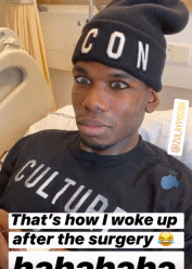 坚持就是胜利！博格巴术后开始训练 斗鸡眼搞怪