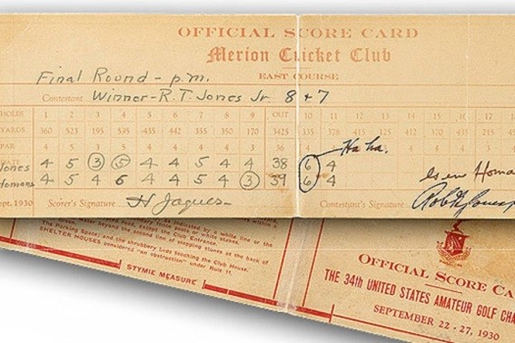 美国业余公开赛琼斯的计分卡（美高协）