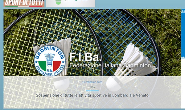 疫情升级全国进入紧急状态 意大利青年羽球赛叫停