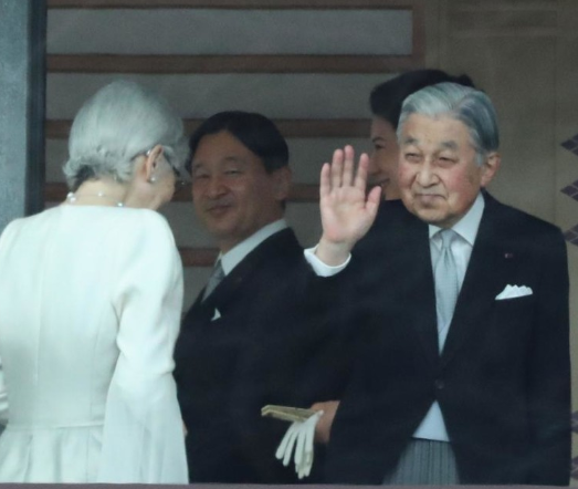 去年4月退位的日本明仁太上皇