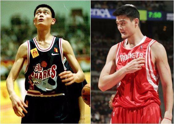 姚明进入NBA前后