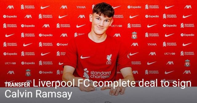 利物浦官宣签下18岁小将拉姆塞总价650万英镑 - 最体育直播
