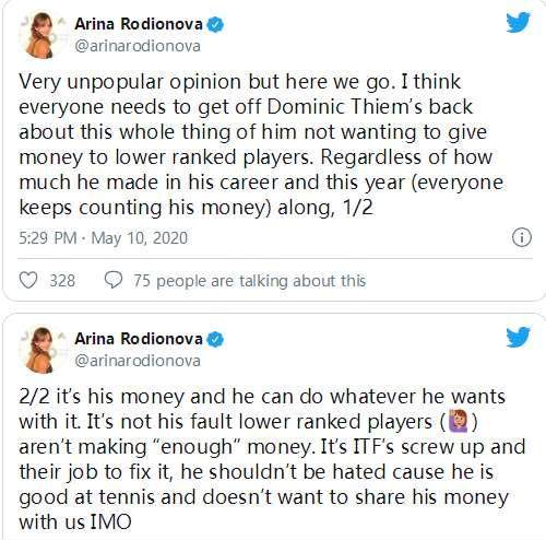 NO.152力挺蒂姆不愿捐款言论 低排位选手应找ITF