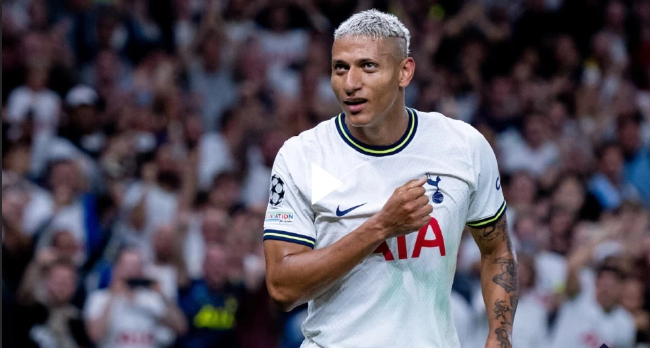 热刺主力前锋里沙利松因伤缺阵