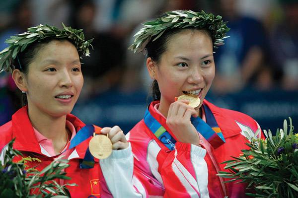 2004年雅典奥运会女双金牌杨维/张洁雯