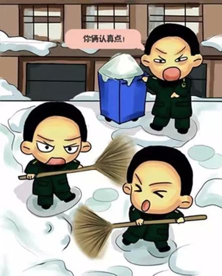 军营雪有一千种玩法化成雪水能洗脸只是冰山一角