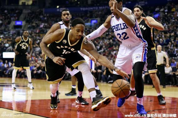 德罗赞助猛龙拿下76人