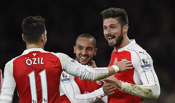 阿森纳2-1力擒曼城