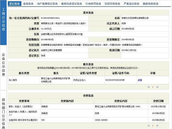 安徽力天完成股东变更