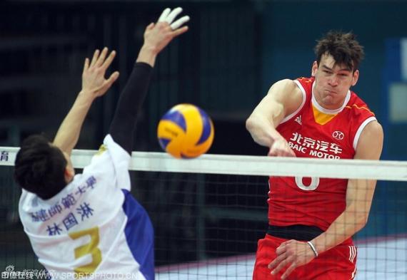 北京男排外援埃德加强攻