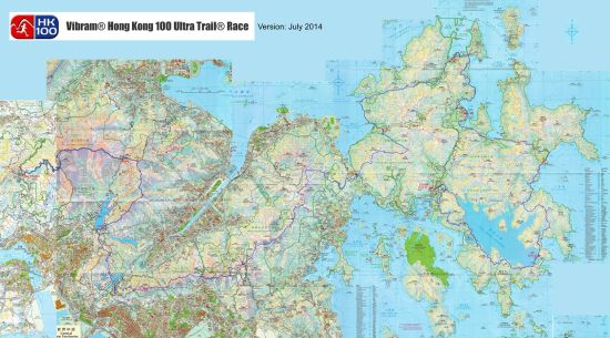 香港100路线全图。