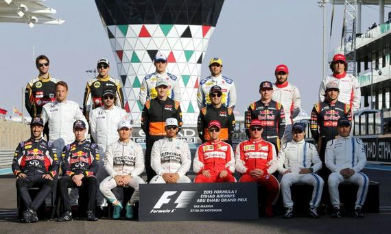 F1车手2015年终合影