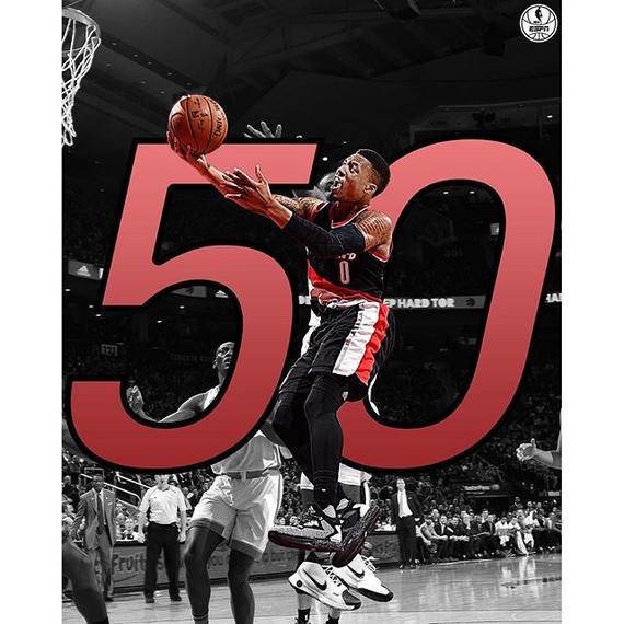 利拉德拿到生涯第二次50分但输掉比赛