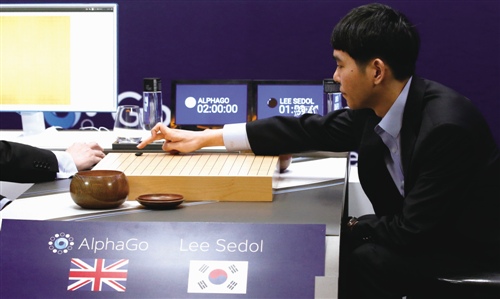 谷歌人工智能系统AlphaGo对战世界围棋冠军李世石