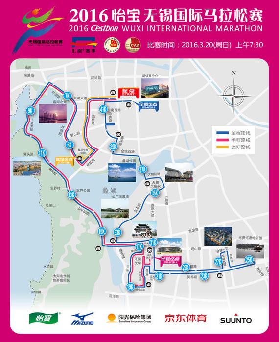 比赛路线图。