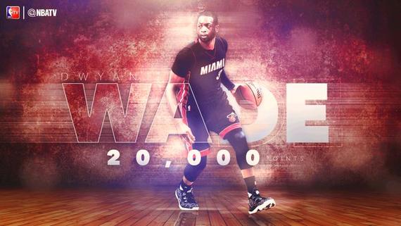 祝贺韦德职业生涯总得分突破两万分！