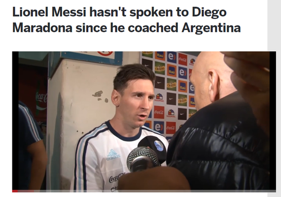 梅西自曝：世界杯后就没有和老马说过话