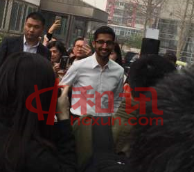 谷歌CEO桑达尔-皮查伊现身(图片为网友提供)