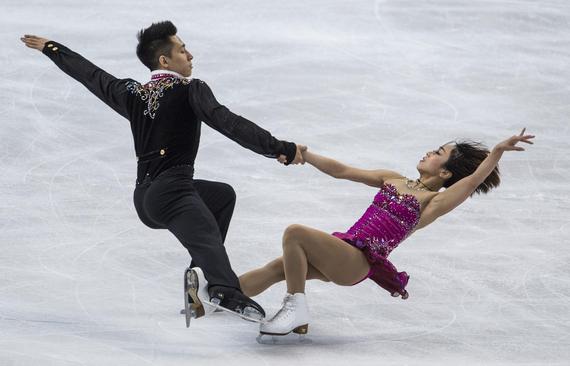 隋文静/韩聪在比赛中